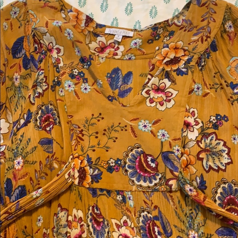 Mustard, floral MAXI